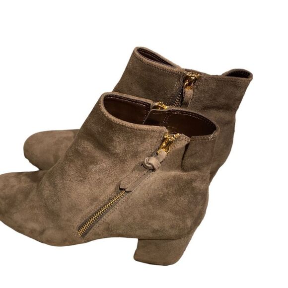 Cole Haan suede leather booties with double zippers Sz 7.5 - Picture 2 of 5